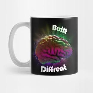 Built differet brain, neurodivergent rainbow Mug